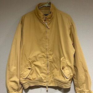 Henry Cotton’s Tan Cotton Jacket Size 54 Zip Front Classic
